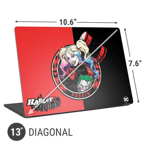DC Comics Harley Quinn Puddin Universal Laptop 13in (10.6 x 7.6in) Skin